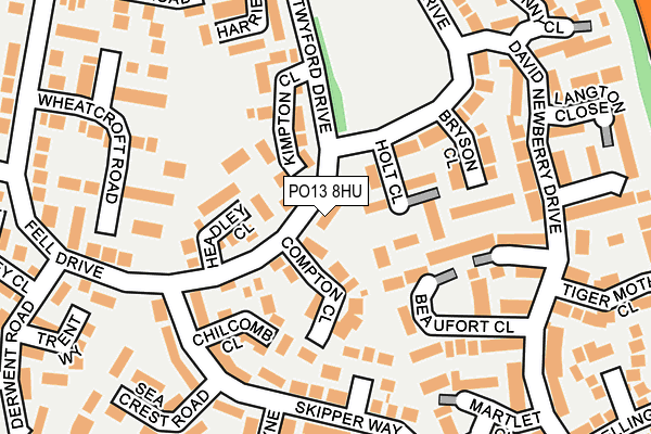 PO13 8HU map - OS OpenMap – Local (Ordnance Survey) PO13 8HU map - OS OpenMap – Local (Ordnance Survey)