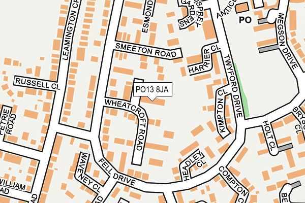 PO13 8JA map - OS OpenMap – Local (Ordnance Survey) PO13 8JA map - OS OpenMap – Local (Ordnance Survey)