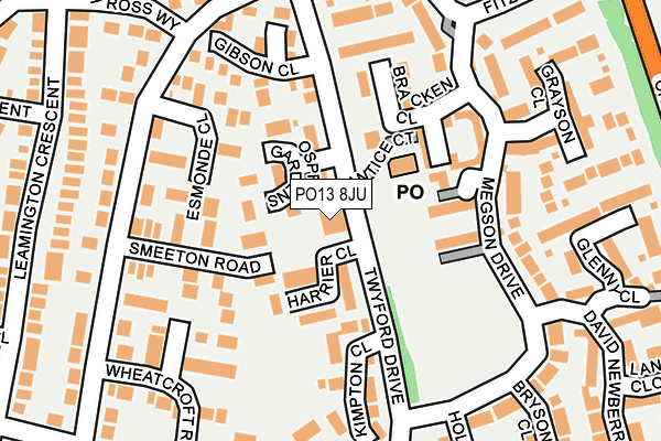 PO13 8JU map - OS OpenMap – Local (Ordnance Survey) PO13 8JU map - OS OpenMap – Local (Ordnance Survey)