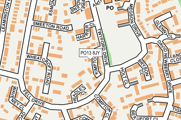 PO13 8JY map - OS OpenMap – Local (Ordnance Survey) PO13 8JY map - OS OpenMap – Local (Ordnance Survey)