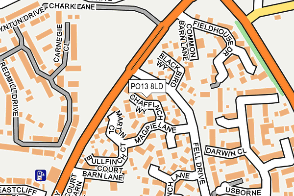 PO13 8LD map - OS OpenMap – Local (Ordnance Survey) PO13 8LD map - OS OpenMap – Local (Ordnance Survey)