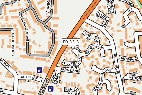 PO13 8LG map - OS OpenMap – Local (Ordnance Survey) PO13 8LG map - OS OpenMap – Local (Ordnance Survey)