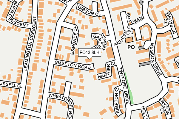 PO13 8LH map - OS OpenMap – Local (Ordnance Survey)