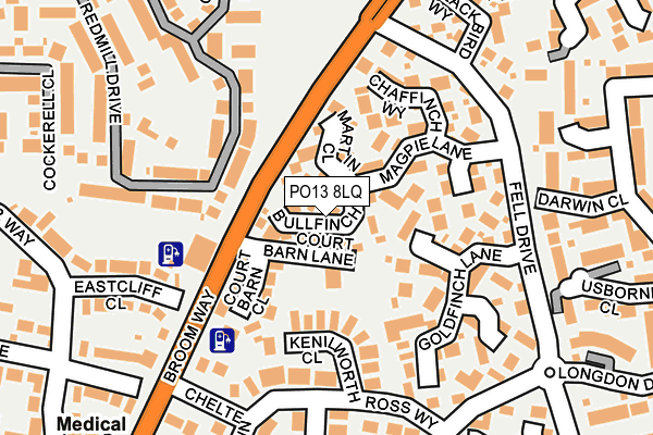 PO13 8LQ map - OS OpenMap – Local (Ordnance Survey) PO13 8LQ map - OS OpenMap – Local (Ordnance Survey)