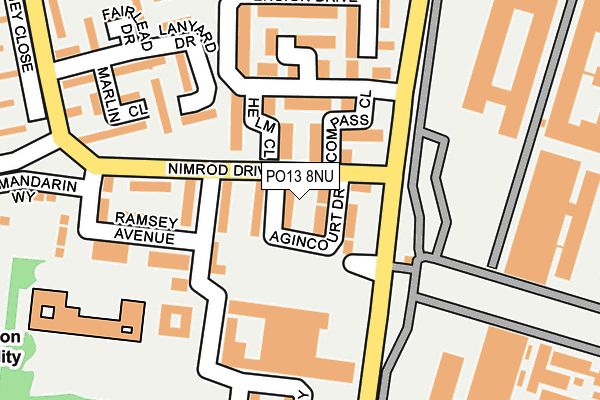 PO13 8NU map - OS OpenMap – Local (Ordnance Survey) PO13 8NU map - OS OpenMap – Local (Ordnance Survey)