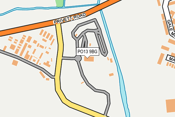 PO13 9BG map - OS OpenMap – Local (Ordnance Survey) PO13 9BG map - OS OpenMap – Local (Ordnance Survey)