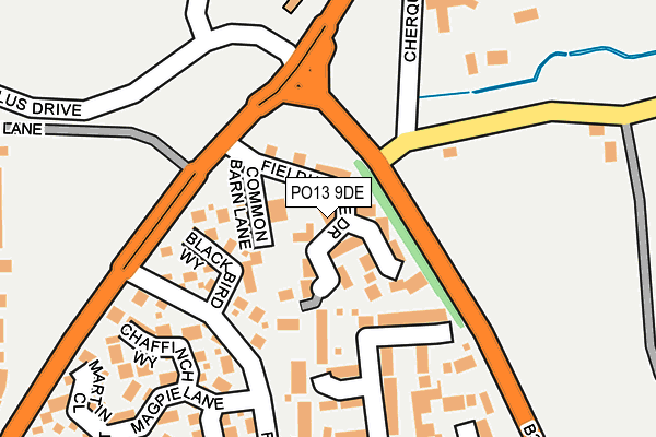 PO13 9DE map - OS OpenMap – Local (Ordnance Survey)