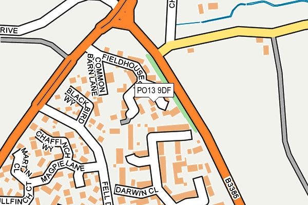 PO13 9DF map - OS OpenMap – Local (Ordnance Survey) PO13 9DF map - OS OpenMap – Local (Ordnance Survey)