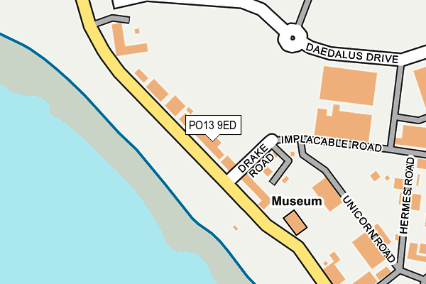 PO13 9ED map - OS OpenMap – Local (Ordnance Survey) PO13 9ED map - OS OpenMap – Local (Ordnance Survey)