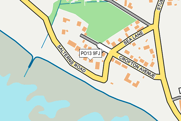 PO13 9FJ map - OS OpenMap – Local (Ordnance Survey) PO13 9FJ map - OS OpenMap – Local (Ordnance Survey)