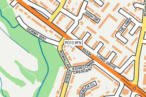 PO13 9FN map - OS OpenMap – Local (Ordnance Survey) PO13 9FN map - OS OpenMap – Local (Ordnance Survey)