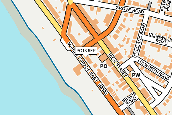 PO13 9FP map - OS OpenMap – Local (Ordnance Survey) PO13 9FP map - OS OpenMap – Local (Ordnance Survey)