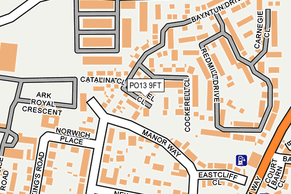 PO13 9FT map - OS OpenMap – Local (Ordnance Survey) PO13 9FT map - OS OpenMap – Local (Ordnance Survey)