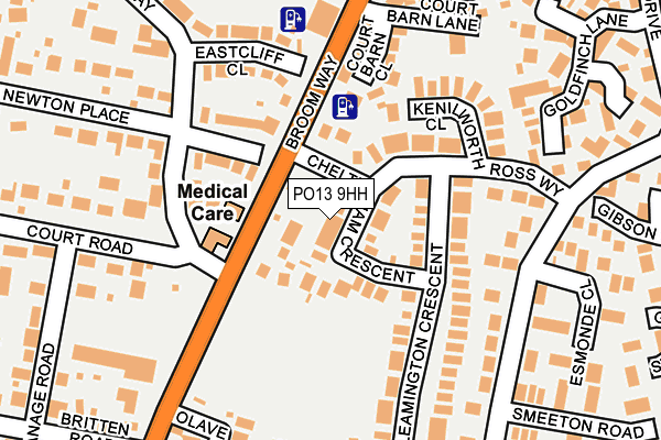 PO13 9HH map - OS OpenMap – Local (Ordnance Survey) PO13 9HH map - OS OpenMap – Local (Ordnance Survey)