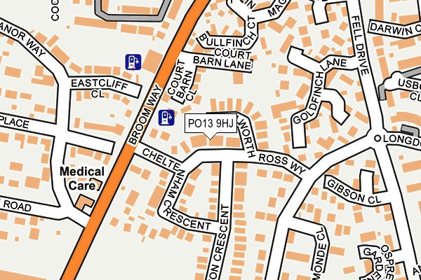 PO13 9HJ map - OS OpenMap – Local (Ordnance Survey) PO13 9HJ map - OS OpenMap – Local (Ordnance Survey)