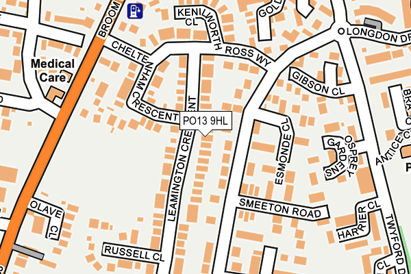 PO13 9HL map - OS OpenMap – Local (Ordnance Survey) PO13 9HL map - OS OpenMap – Local (Ordnance Survey)