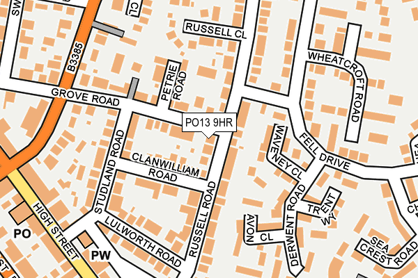 PO13 9HR map - OS OpenMap – Local (Ordnance Survey) PO13 9HR map - OS OpenMap – Local (Ordnance Survey)