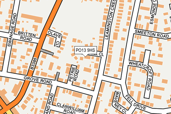 PO13 9HS map - OS OpenMap – Local (Ordnance Survey) PO13 9HS map - OS OpenMap – Local (Ordnance Survey)