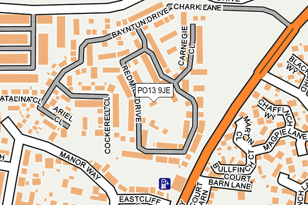 PO13 9JE map - OS OpenMap – Local (Ordnance Survey) PO13 9JE map - OS OpenMap – Local (Ordnance Survey)