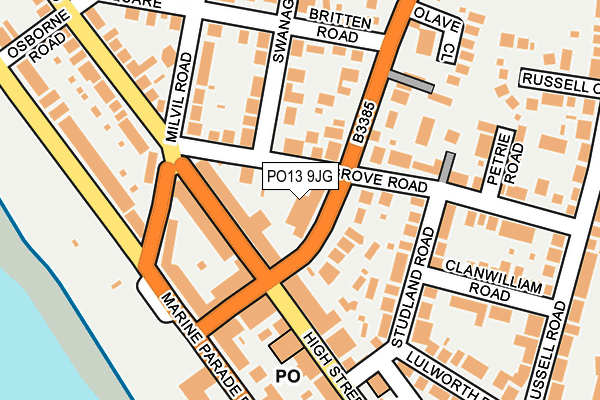 PO13 9JG map - OS OpenMap – Local (Ordnance Survey) PO13 9JG map - OS OpenMap – Local (Ordnance Survey)