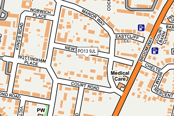 PO13 9JL map - OS OpenMap – Local (Ordnance Survey) PO13 9JL map - OS OpenMap – Local (Ordnance Survey)