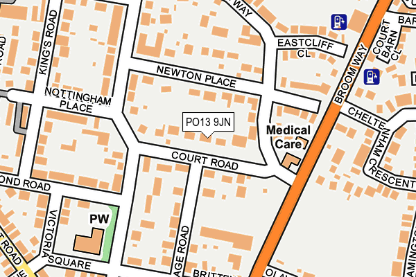 PO13 9JN map - OS OpenMap – Local (Ordnance Survey) PO13 9JN map - OS OpenMap – Local (Ordnance Survey)