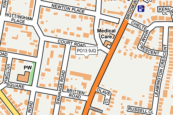 PO13 9JQ map - OS OpenMap – Local (Ordnance Survey) PO13 9JQ map - OS OpenMap – Local (Ordnance Survey)