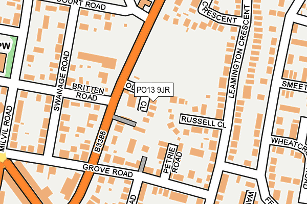 PO13 9JR map - OS OpenMap – Local (Ordnance Survey) PO13 9JR map - OS OpenMap – Local (Ordnance Survey)