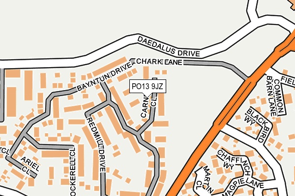 PO13 9JZ map - OS OpenMap – Local (Ordnance Survey) PO13 9JZ map - OS OpenMap – Local (Ordnance Survey)
