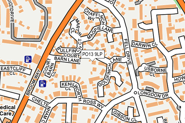 PO13 9LP map - OS OpenMap – Local (Ordnance Survey) PO13 9LP map - OS OpenMap – Local (Ordnance Survey)