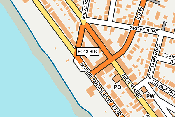 PO13 9LR map - OS OpenMap – Local (Ordnance Survey) PO13 9LR map - OS OpenMap – Local (Ordnance Survey)