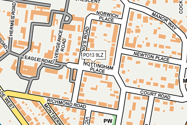 PO13 9LZ map - OS OpenMap – Local (Ordnance Survey) PO13 9LZ map - OS OpenMap – Local (Ordnance Survey)