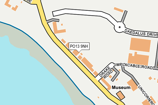 PO13 9NH map - OS OpenMap – Local (Ordnance Survey) PO13 9NH map - OS OpenMap – Local (Ordnance Survey)