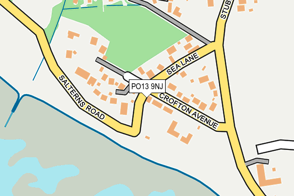 PO13 9NJ map - OS OpenMap – Local (Ordnance Survey) PO13 9NJ map - OS OpenMap – Local (Ordnance Survey)