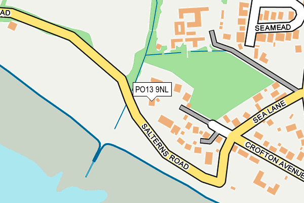 PO13 9NL map - OS OpenMap – Local (Ordnance Survey) PO13 9NL map - OS OpenMap – Local (Ordnance Survey)