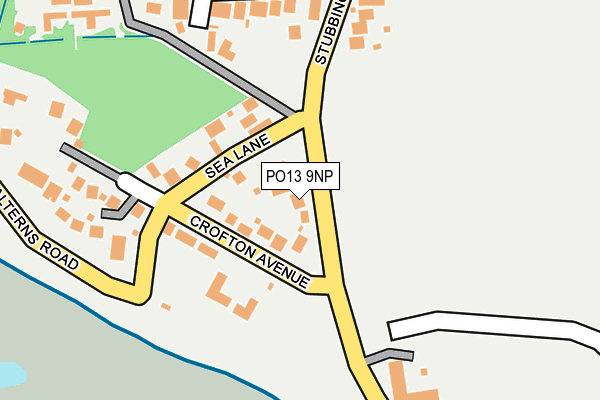 PO13 9NP map - OS OpenMap – Local (Ordnance Survey) PO13 9NP map - OS OpenMap – Local (Ordnance Survey)