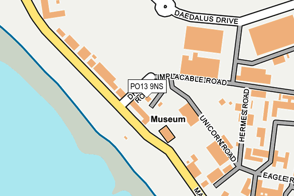 PO13 9NS map - OS OpenMap – Local (Ordnance Survey) PO13 9NS map - OS OpenMap – Local (Ordnance Survey)