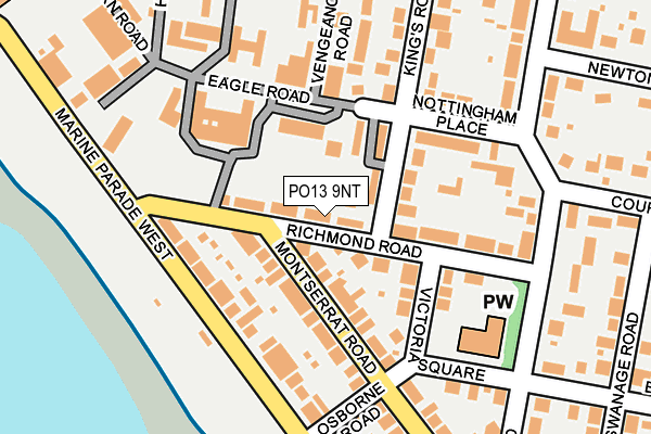 PO13 9NT map - OS OpenMap – Local (Ordnance Survey) PO13 9NT map - OS OpenMap – Local (Ordnance Survey)
