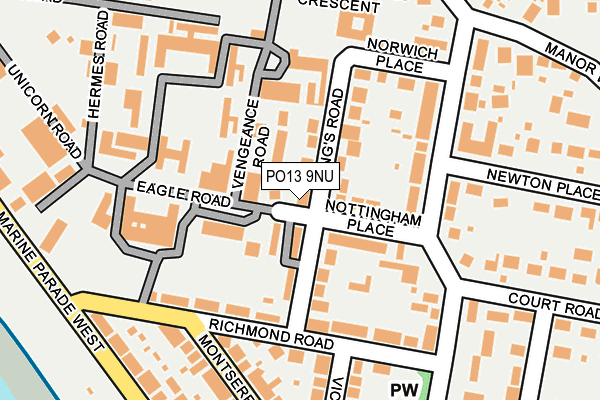 PO13 9NU map - OS OpenMap – Local (Ordnance Survey) PO13 9NU map - OS OpenMap – Local (Ordnance Survey)