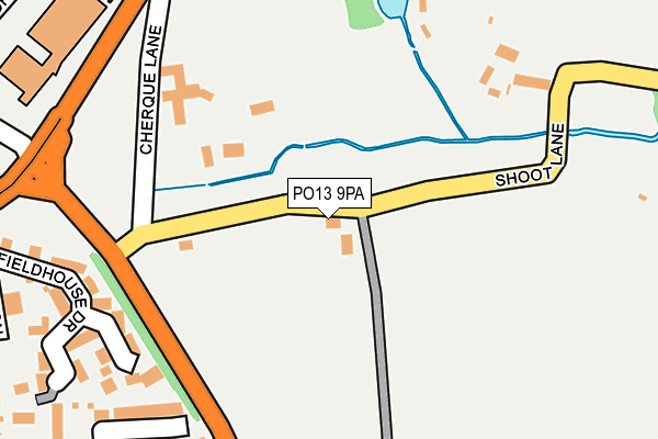 PO13 9PA map - OS OpenMap – Local (Ordnance Survey) PO13 9PA map - OS OpenMap – Local (Ordnance Survey)