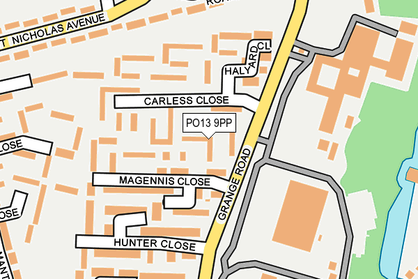 PO13 9PP map - OS OpenMap – Local (Ordnance Survey) PO13 9PP map - OS OpenMap – Local (Ordnance Survey)