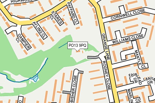 PO13 9PQ map - OS OpenMap – Local (Ordnance Survey) PO13 9PQ map - OS OpenMap – Local (Ordnance Survey)