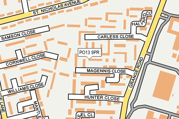 PO13 9PR map - OS OpenMap – Local (Ordnance Survey) PO13 9PR map - OS OpenMap – Local (Ordnance Survey)