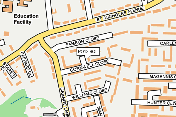 PO13 9QL map - OS OpenMap – Local (Ordnance Survey) PO13 9QL map - OS OpenMap – Local (Ordnance Survey)