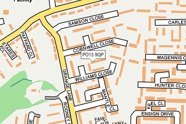 PO13 9QP map - OS OpenMap – Local (Ordnance Survey) PO13 9QP map - OS OpenMap – Local (Ordnance Survey)