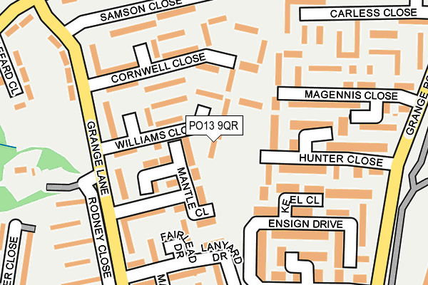 PO13 9QR map - OS OpenMap – Local (Ordnance Survey) PO13 9QR map - OS OpenMap – Local (Ordnance Survey)