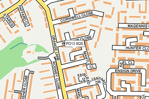 PO13 9QS map - OS OpenMap – Local (Ordnance Survey) PO13 9QS map - OS OpenMap – Local (Ordnance Survey)