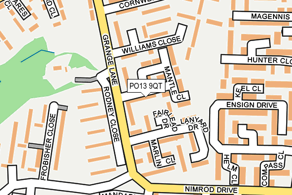 PO13 9QT map - OS OpenMap – Local (Ordnance Survey) PO13 9QT map - OS OpenMap – Local (Ordnance Survey)