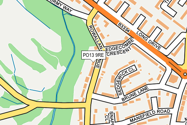 PO13 9RE map - OS OpenMap – Local (Ordnance Survey) PO13 9RE map - OS OpenMap – Local (Ordnance Survey)
