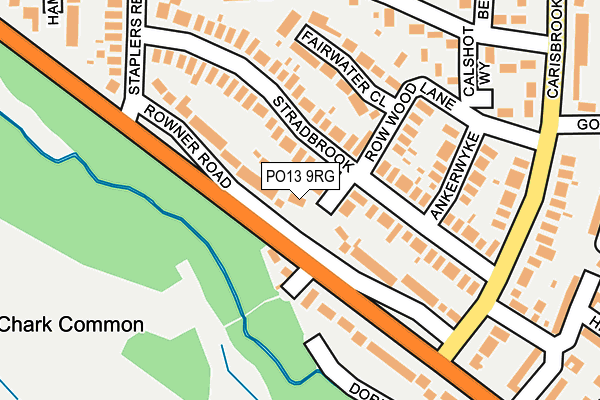 PO13 9RG map - OS OpenMap – Local (Ordnance Survey) PO13 9RG map - OS OpenMap – Local (Ordnance Survey)